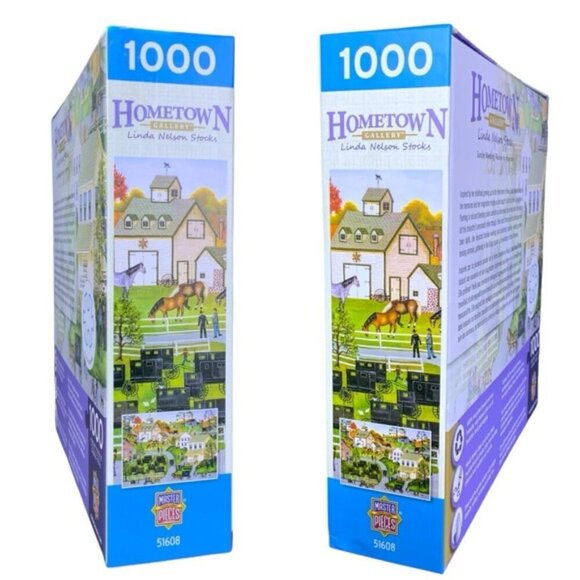 Hometown Amish Village Puzzle Folk Art Masterpieces 26.75 x 19.25 in New Sealed - Picture 6 of 16